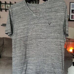 Grey AEO Flex V-neck